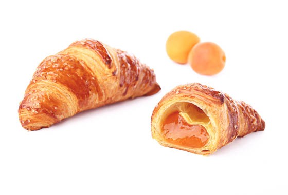 Croissant superfarcito albicocca topping zucchero | CROISSANTORINO