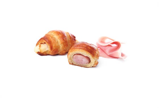 Mini croissant con prosciutto e formaggio | CROISSANTORINO