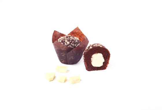 Muffin Tulipano al cioccolato farcito al cioccolato bianco | CROISSANTORINO